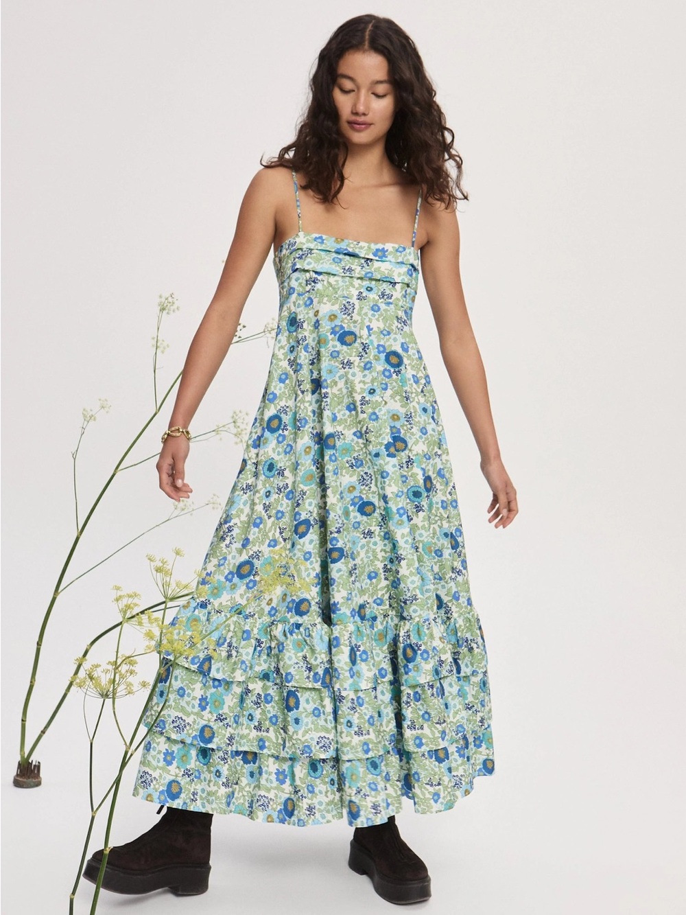 Alemais Pam Tiered Midi Dress NWOT